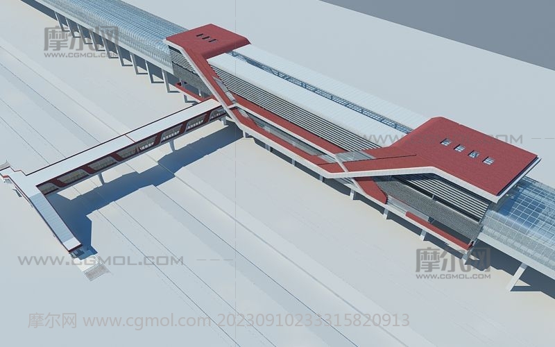 宁波地铁长江路站3dmax模型