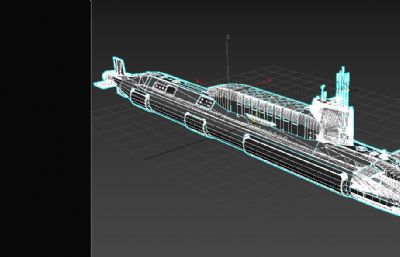 中国海军核攻击潜艇3dmax模型