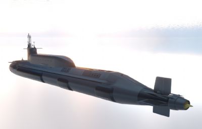 中国海军核攻击潜艇3dmax模型