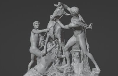法尔奈斯的公牛-古希腊雕像stl模型