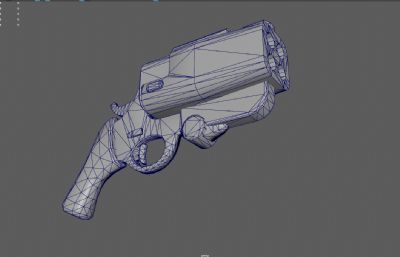 科幻手枪,朋克风手枪,信号枪3dmaya模型