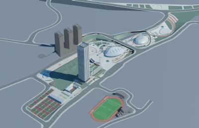 重庆国瑞中心江南体育馆3dmax模型