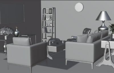 公寓小客厅blender模型