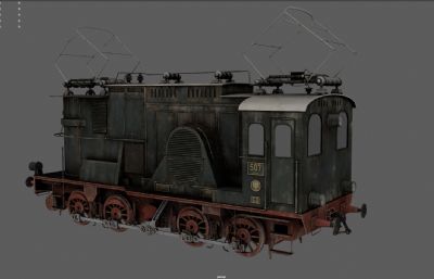 老式火车机车头,车厢,复古火 列车