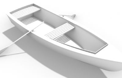 木船,划艇rhino模型素模