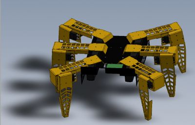 仿生蜘蛛六足机器人solidworks模型