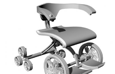 可爬楼梯的电动轮椅rhino模型