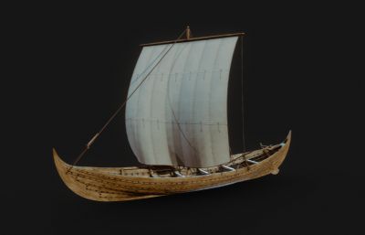 维京船,帆船,古代木船2