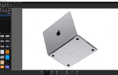 苹果MacBook Pro 14 英寸M2芯片笔记本电脑keyshot渲染3D模型