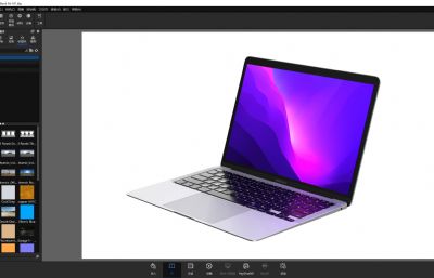 苹果MacBook Air M1 芯片笔记本电脑keyshot渲染3D模型