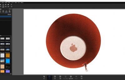 苹果HomePod mini智能音箱keyshot渲染3D模型