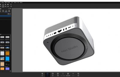 苹果Mac Studio电脑主机keyshot渲染3D模型