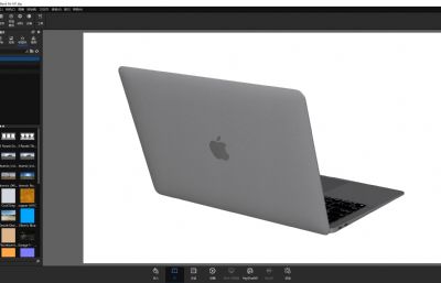 苹果MacBook Air M1 芯片笔记本电脑keyshot渲染3D模型