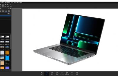 苹果MacBook Pro 16 英寸M2 Max芯片笔记本电脑keyshot渲染3D模型