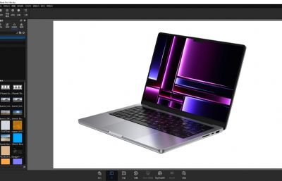 苹果MacBook Pro 14 英寸M2芯片笔记本电脑keyshot渲染3D模型