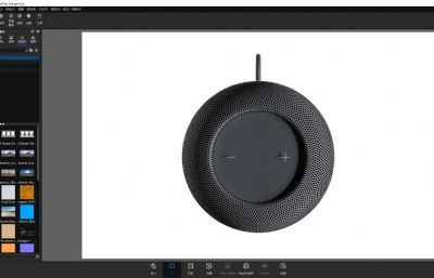 苹果HomePod第二代智能音箱keyshot渲染3D模型