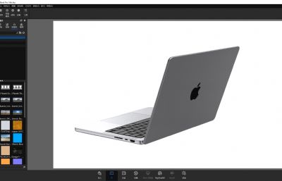 苹果MacBook Pro 14 英寸M2芯片笔记本电脑keyshot渲染3D模型