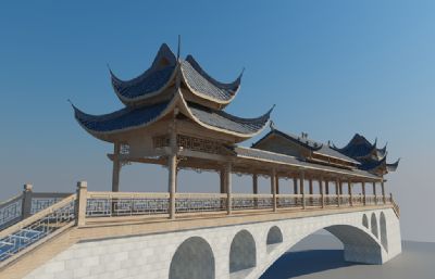 中式单拱廊桥,风雨桥