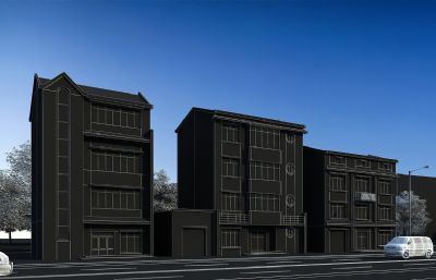 乡村旧房翻新,农家别墅,新中式住房3Dmax模型