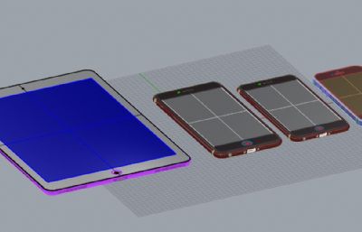 苹果手机+iPad组合rhino模型