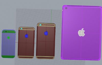 苹果手机+iPad组合rhino模型