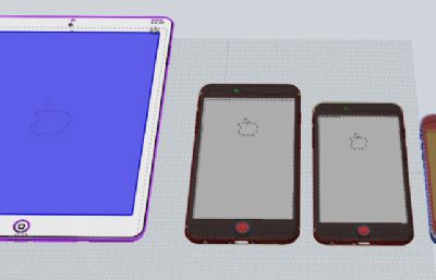 苹果手机+iPad组合rhino模型