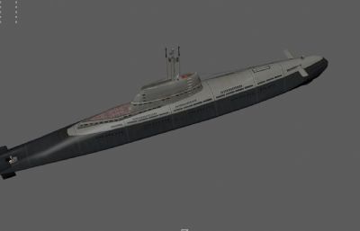 二战德国潜艇,德国u型潜艇3dmaya模型