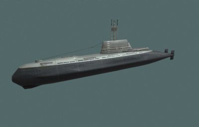 二战德国潜艇,德国u型潜艇3dmaya模型