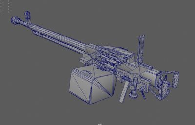 重机枪,高射机枪,54式重机枪maya模型