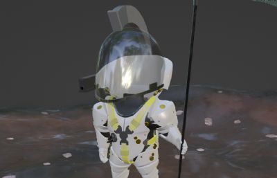 登山外星球的宇航员,宇航服blender模型