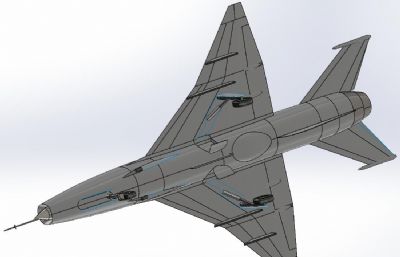 J-7歼7战斗机solidworks模型