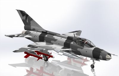 J-7歼7战斗机solidworks模型