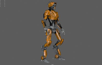科幻两足机器人,机甲战士,EVA未来战士