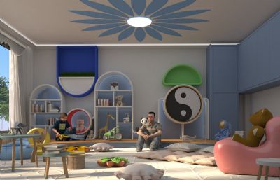 儿童房间,儿童玩具房3dmax模型