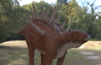 晚侏罗纪时期重庆龙,远古灭绝生物恐龙3dmax模型