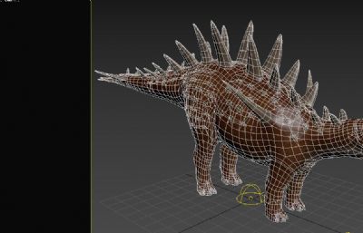 晚侏罗纪时期重庆龙,远古灭绝生物恐龙3dmax模型