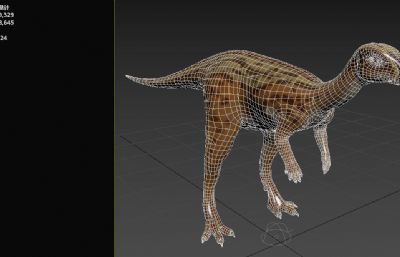 橡树龙,食草性恐龙3dmax模型