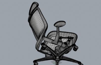 可升降人体工学办公椅rhino模型
