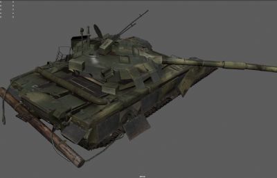 损毁的T80损坦克,俄罗斯坦克,废弃坦克