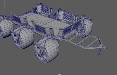 火星探测器拖挂车,运输车,外星拖挂车