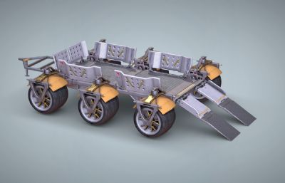 火星探测器拖挂车,运输车,外星拖挂车