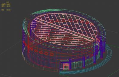 圆形场馆,体育馆3dmax模型