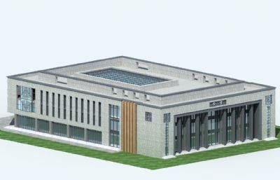 学校食堂建筑3dmax模型