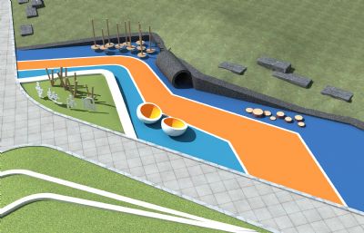 童趣乐园游乐场地3dmax模型