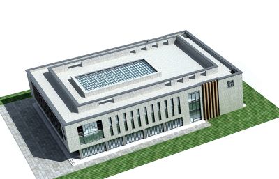 学校食堂建筑3dmax模型