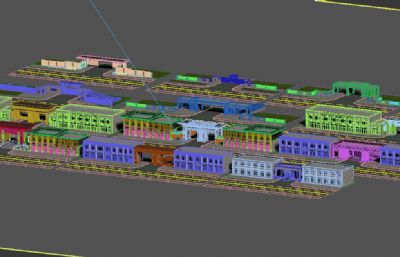 小区大门及商业围墙合集3dmax模型