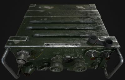 PRC-77军用电台道具3dmax模型