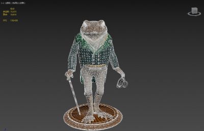 青蛙先生,青蛙绅士3dmax模型