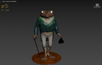 青蛙先生,青蛙绅士3dmax模型