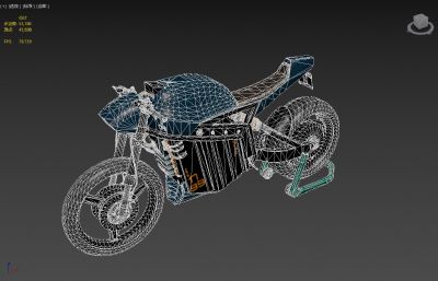 电动摩托车3dmax模型